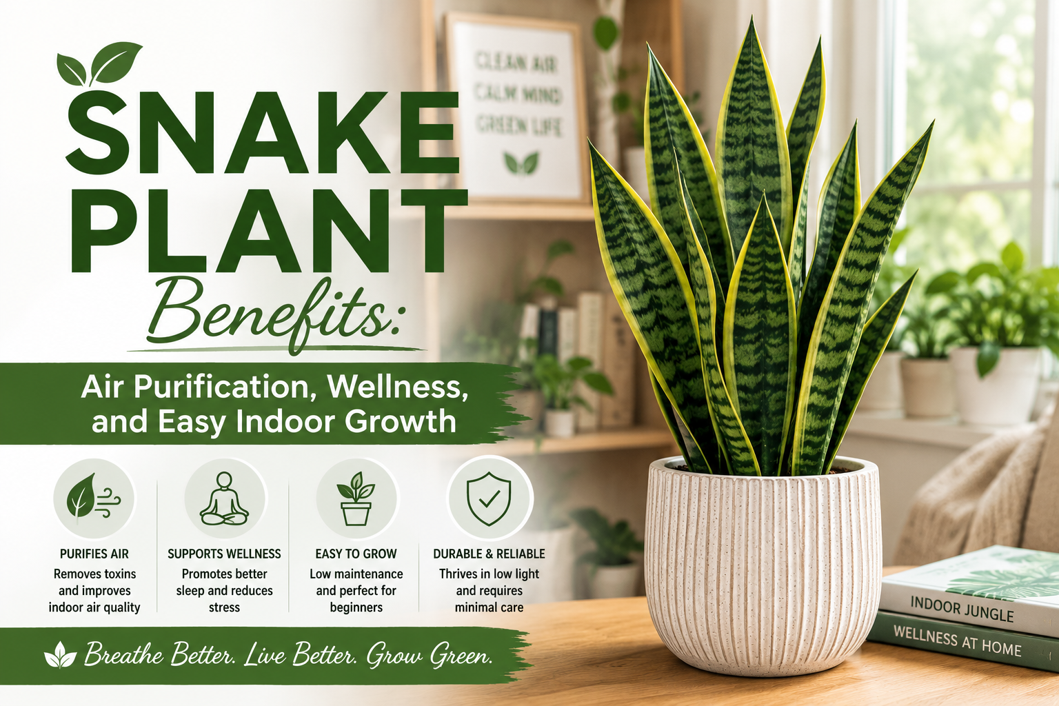 Snake Plant Benefits: Air Purification, Wellness, and Easy Indoor Growth