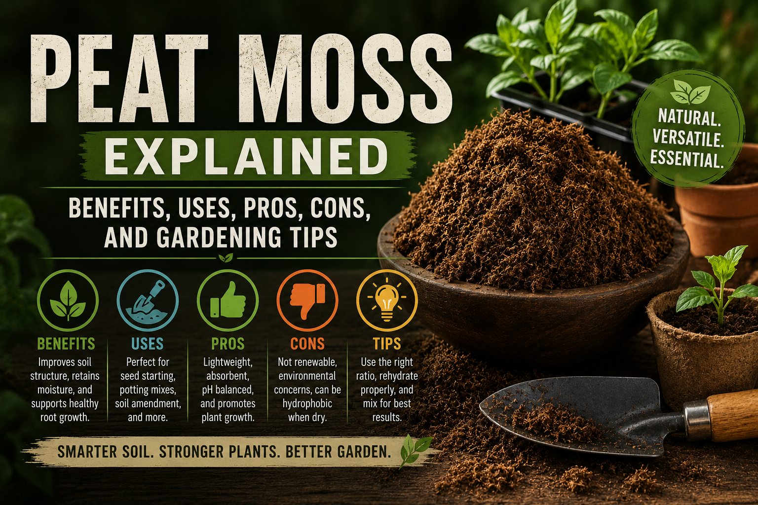Peat Moss Explained: Benefits, Uses, Pros, Cons, and Gardening Tips