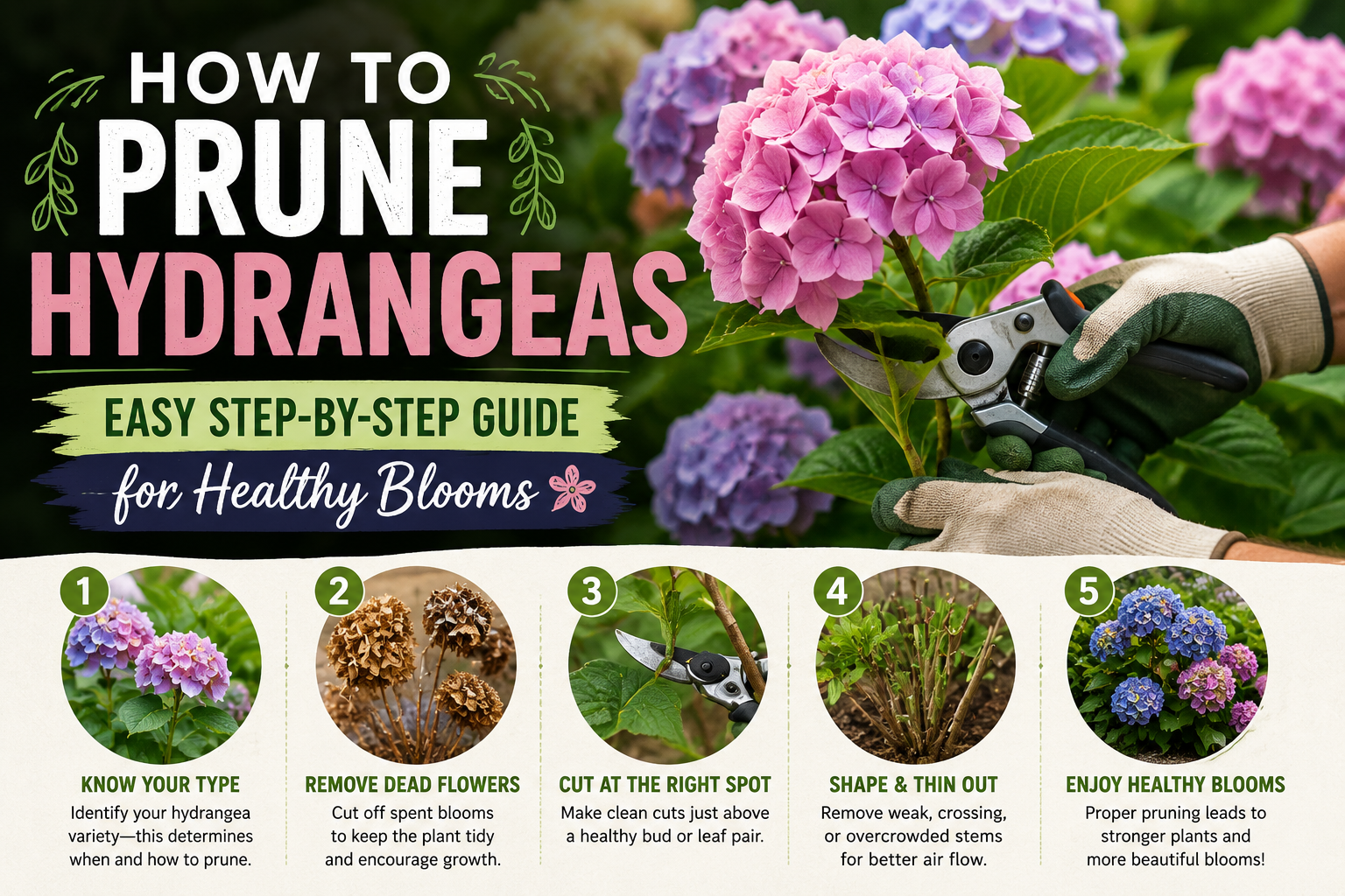 How to Prune Hydrangeas: Easy Step-by-Step Guide for Healthy Blooms