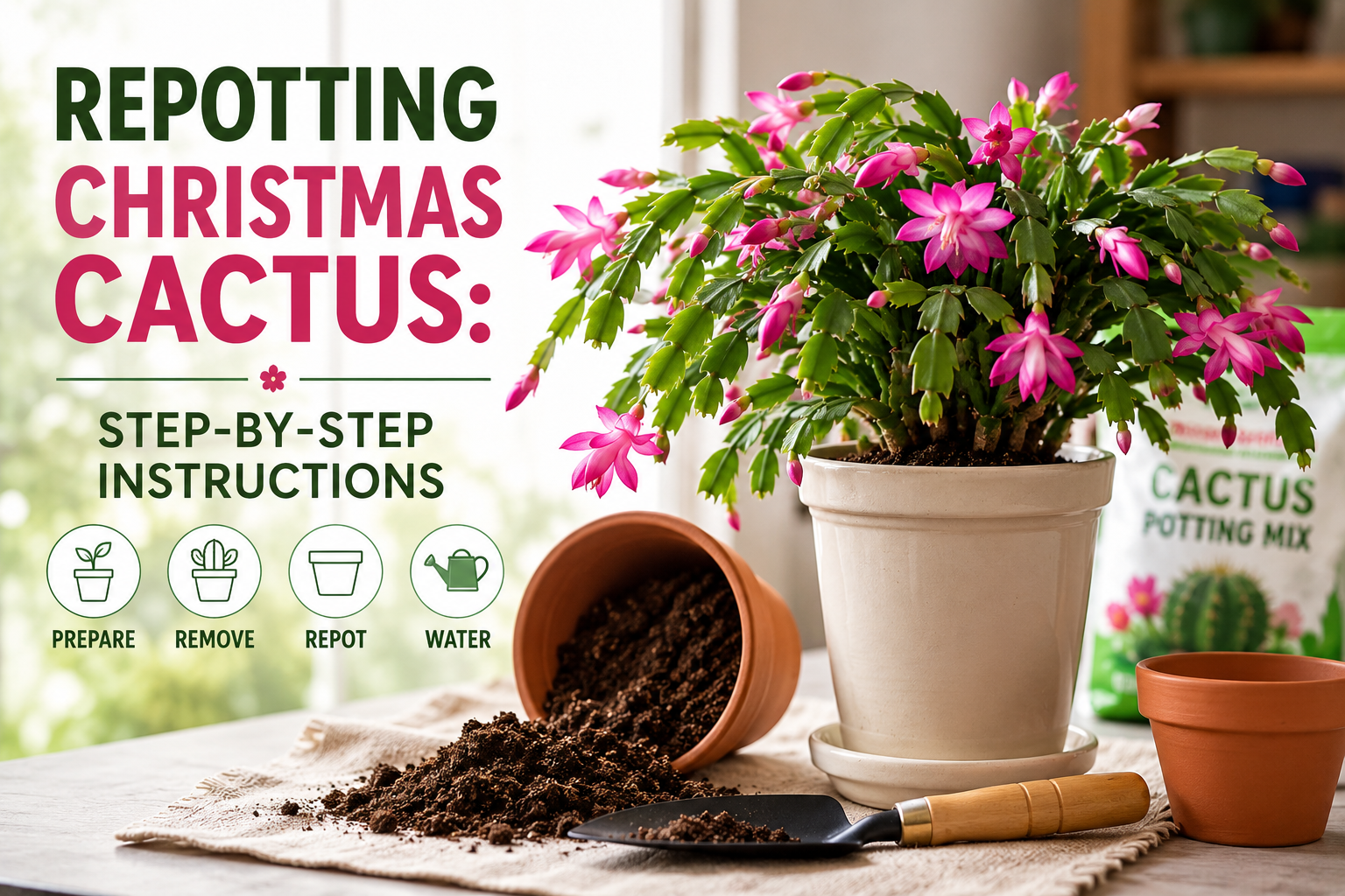 Pentas Repotting Christmas Cactus